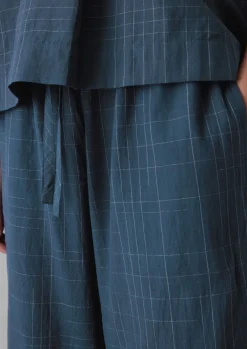 TOAST Sketched Check Cotton Pyjama Trousers-Women Nightwear
