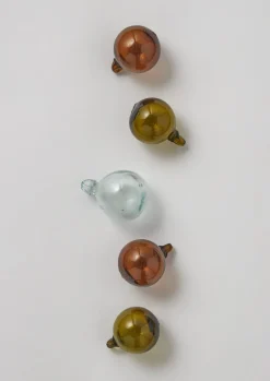 TOAST Small Hand Blown Glass Bauble Set- Glass|Christmas Decorations