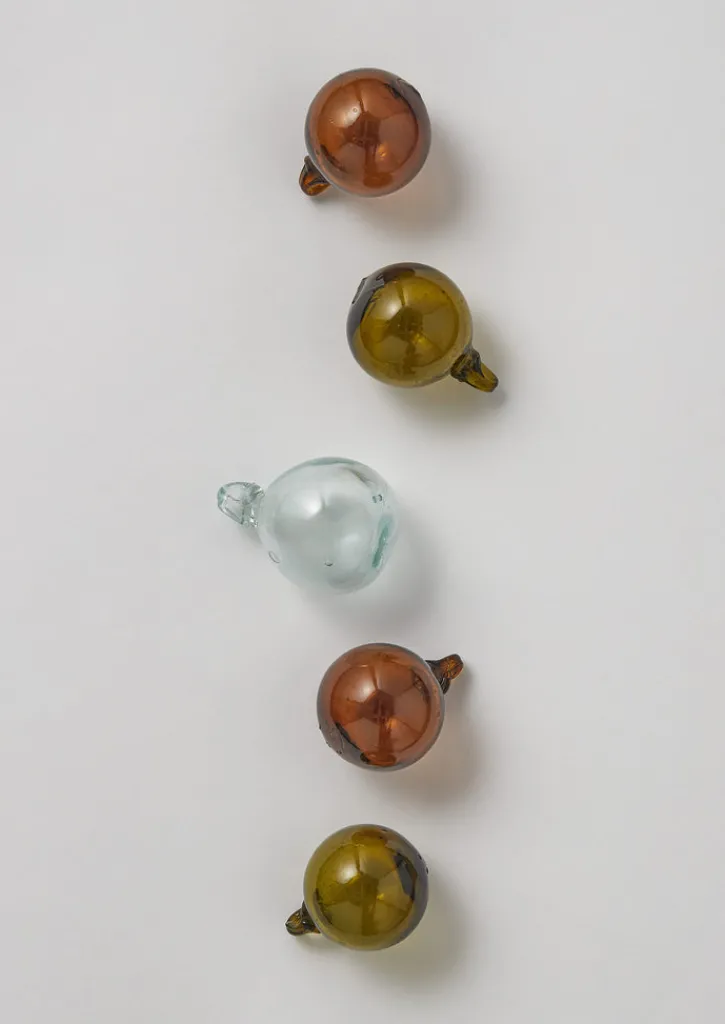 TOAST Small Hand Blown Glass Bauble Set- Glass|Christmas Decorations