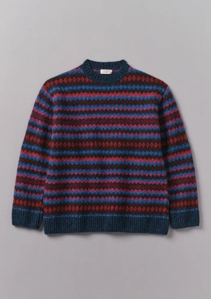 TOAST Soundwave Jacquard Crew Neck Sweater- Knitwear