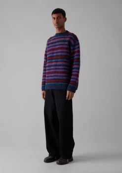 TOAST Soundwave Jacquard Crew Neck Sweater- Knitwear