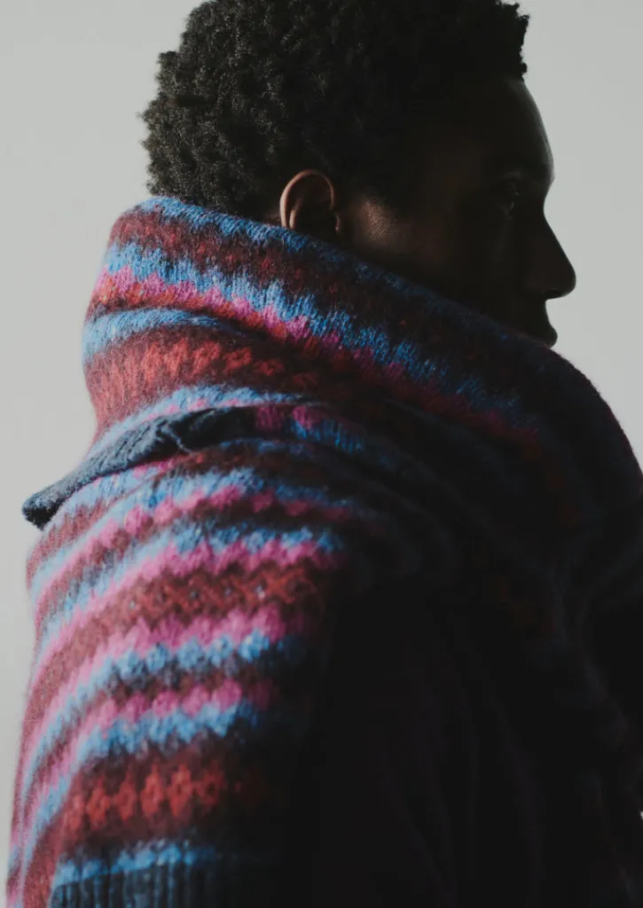 TOAST Soundwave Jacquard Crew Neck Sweater- Knitwear