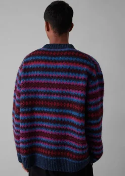 TOAST Soundwave Jacquard Crew Neck Sweater- Knitwear