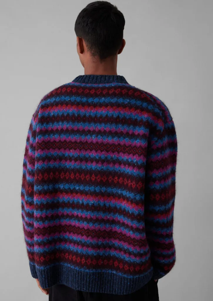 TOAST Soundwave Jacquard Crew Neck Sweater- Knitwear