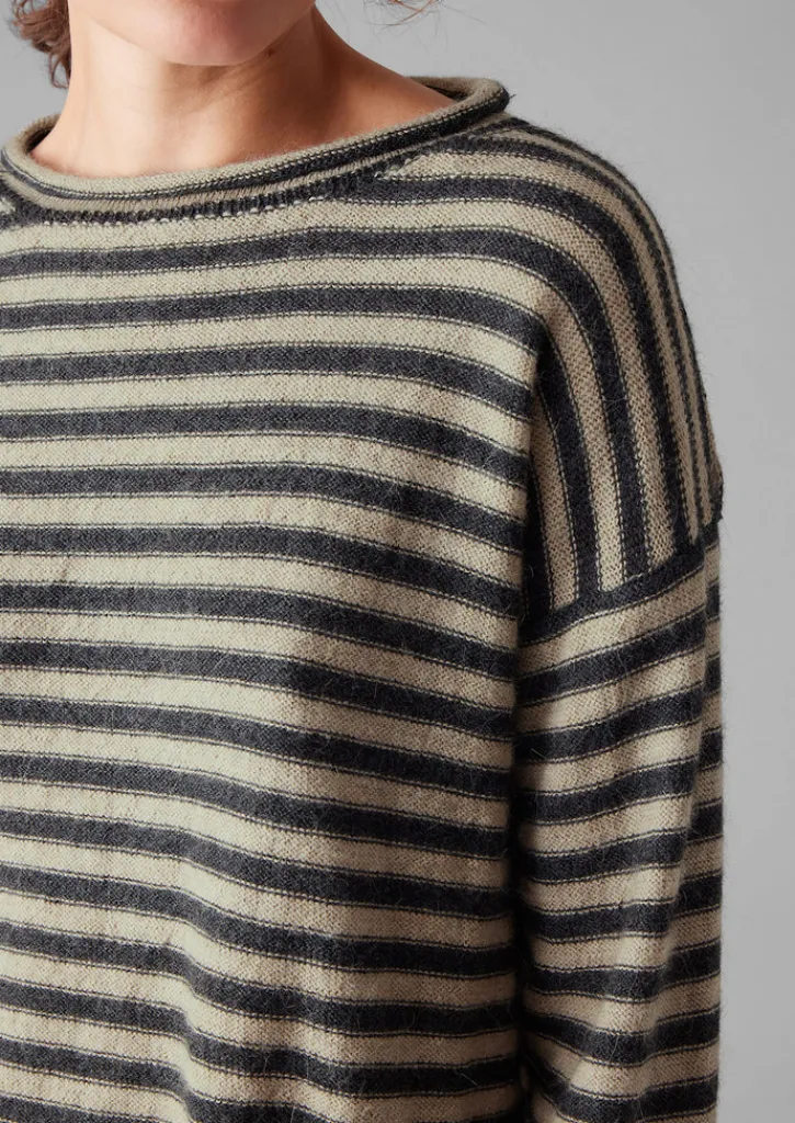 TOAST Stripe Alpaca Wool Sweater-Women Loungewear|Knitwear