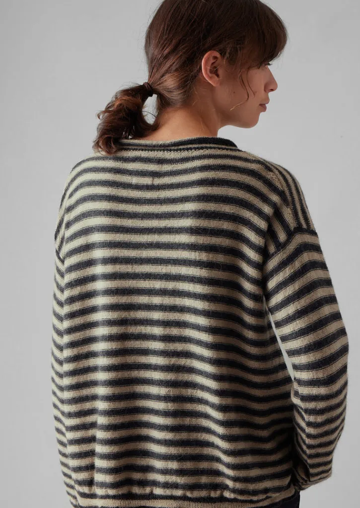 TOAST Stripe Alpaca Wool Sweater-Women Loungewear|Knitwear