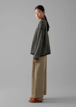 TOAST Stripe Alpaca Wool Sweater-Women Loungewear|Tops & Tees