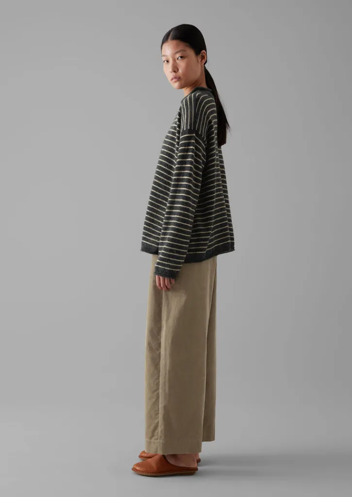 TOAST Stripe Alpaca Wool Sweater-Women Loungewear|Tops & Tees