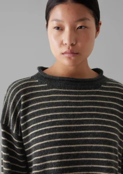 TOAST Stripe Alpaca Wool Sweater-Women Loungewear|Tops & Tees