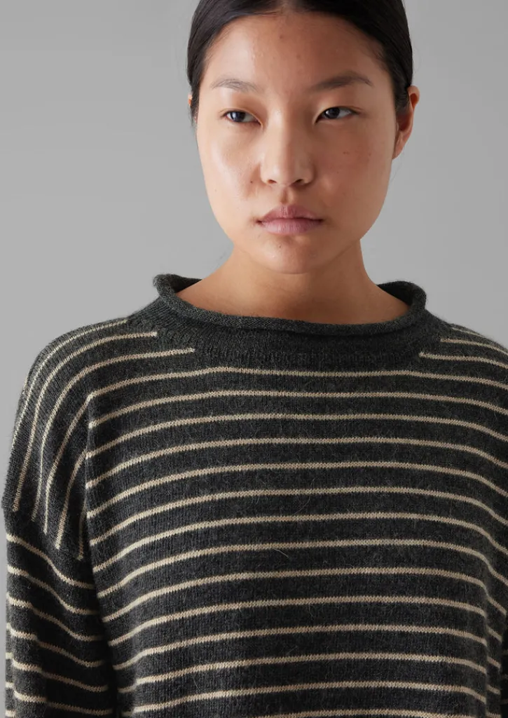 TOAST Stripe Alpaca Wool Sweater-Women Loungewear|Tops & Tees