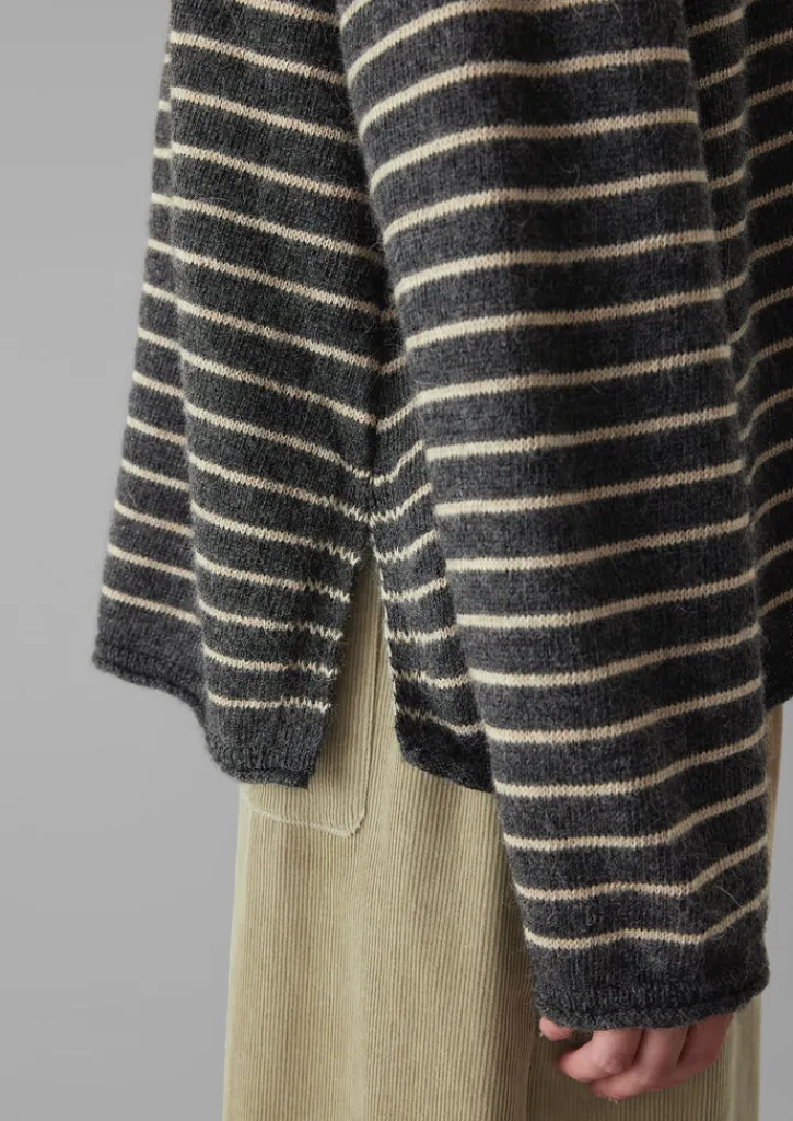 TOAST Stripe Alpaca Wool Sweater-Women Loungewear|Tops & Tees