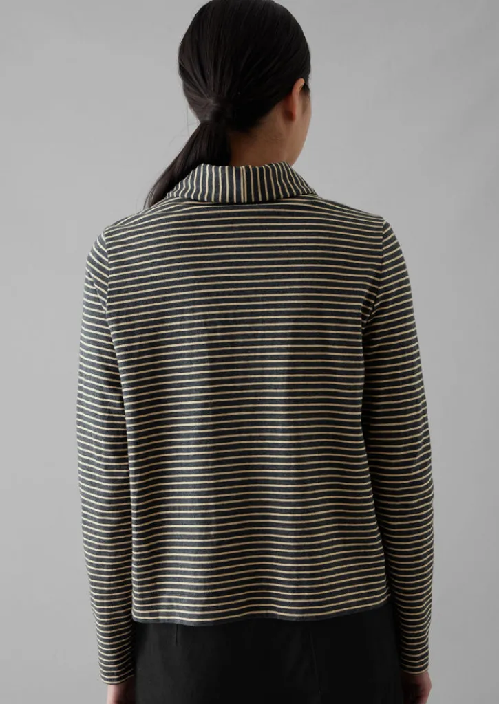 TOAST Stripe Cotton Jersey Shirt-Women Jersey|Shirts