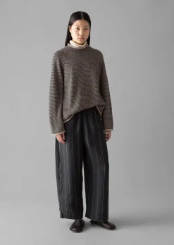 TOAST Stripe Linen Cotton Sweater-Women Linen|Jersey