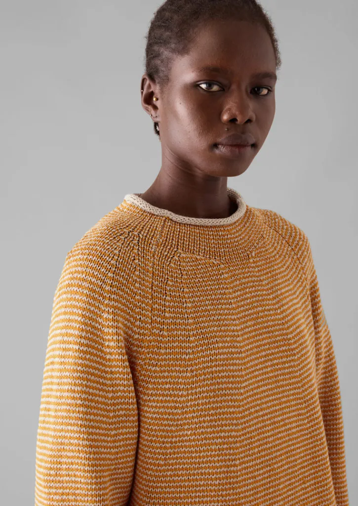 TOAST Stripe Linen Cotton Sweater-Women Linen|Jersey