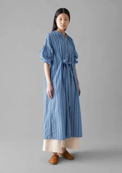 TOAST Stripe Poplin Gathered Dress-Women Dresses