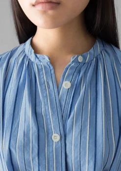 TOAST Stripe Poplin Gathered Dress-Women Dresses