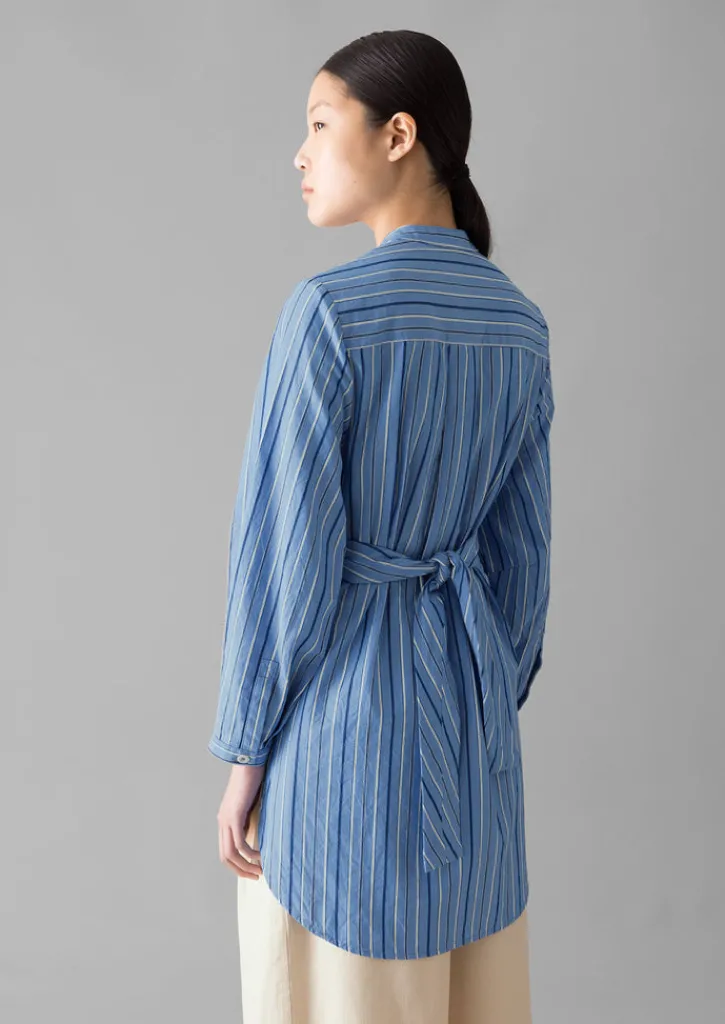 TOAST Stripe Poplin Wrap Front Shirt-Women Tops & Tees