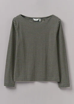 TOAST Stripe Soft Cotton Long Sleeve Tee-Women Jersey|Tops & Tees