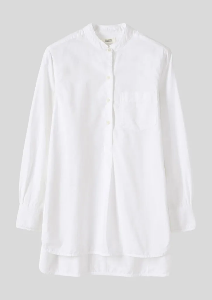 TOAST Taro Cotton Oxford Long Shirt-Women Workwear|Shirts