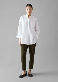 TOAST Taro Cotton Oxford Long Shirt-Women Workwear|Shirts