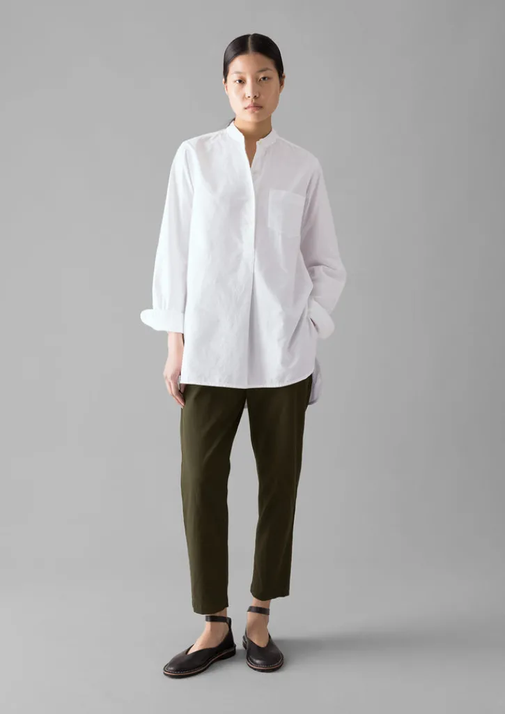 TOAST Taro Cotton Oxford Long Shirt-Women Workwear|Shirts