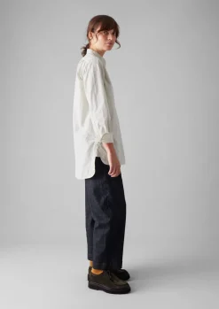 TOAST Taro Stripe Organic Cotton Poplin Shirt-Women Tops & Tees