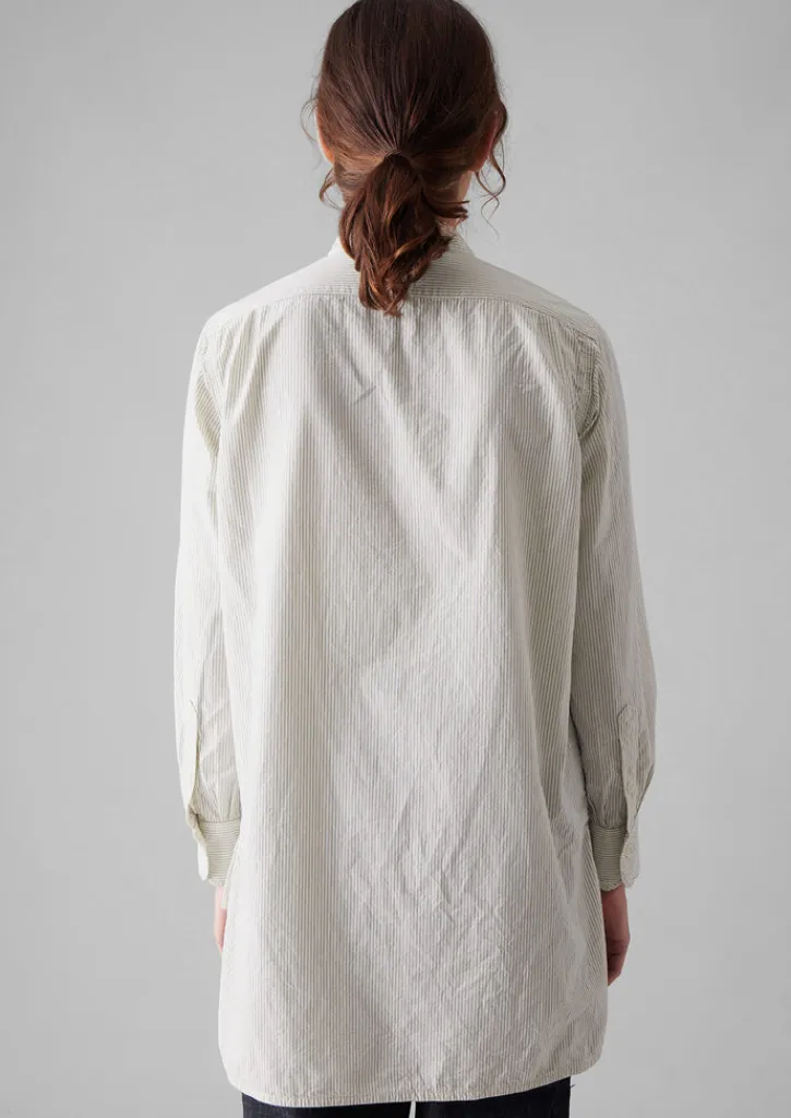 TOAST Taro Stripe Organic Cotton Poplin Shirt-Women Tops & Tees