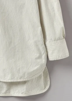 TOAST Taro Stripe Organic Cotton Poplin Shirt-Women Tops & Tees