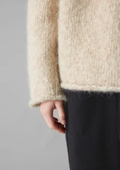 TOAST Textured Cotton Alpaca Sweater-Women Jersey|Loungewear