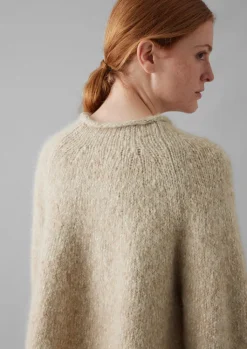 TOAST Textured Cotton Alpaca Sweater-Women Jersey|Loungewear