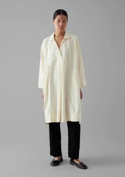 TOAST Textured Cotton Poplin Wrap Shirt-Women Tops & Tees