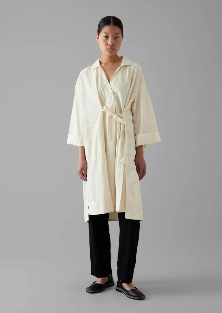 TOAST Textured Cotton Poplin Wrap Shirt-Women Tops & Tees