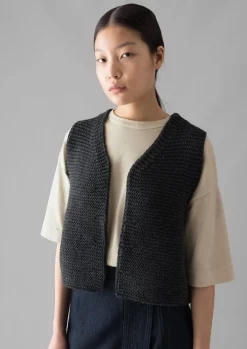 TOAST Textured Knit Gilet-Women Knitwear