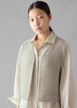 TOAST Textured Knit Gilet-Women Knitwear