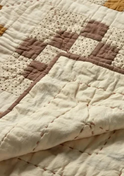 TOAST Tile Cotton Patchwork Quilt- Textiles|Blankets & Throws