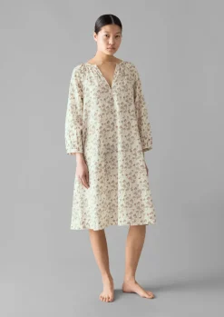 TOAST Trellis Floral Block Print Nightdress-Women Nightwear|Loungewear