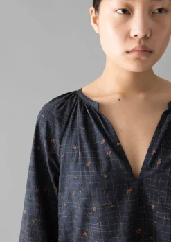 TOAST Trellis Floral Block Print Nightdress-Women Nightwear|Loungewear