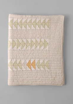 TOAST Triangle Patchwork Check Cotton Quilt- Textiles|Blankets & Throws