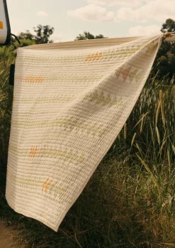 TOAST Triangle Patchwork Check Cotton Quilt- Textiles|Blankets & Throws