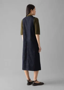 TOAST V-Neck Denim Pinafore Dress-Women Denim|Workwear