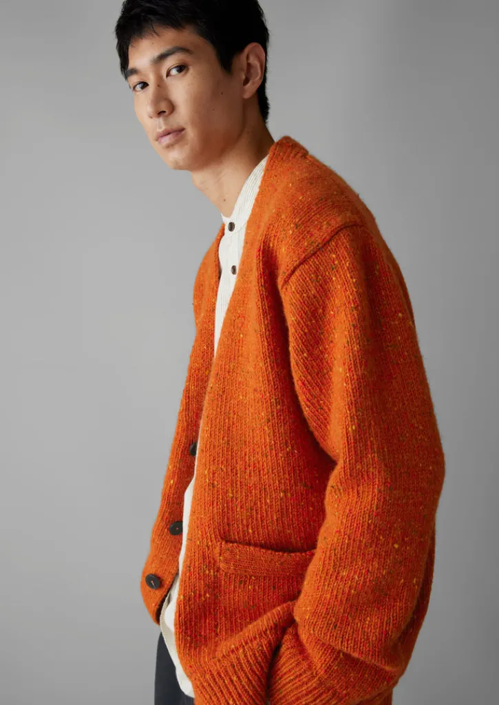 TOAST V-Neck Donegal Wool Cardigan- Knitwear