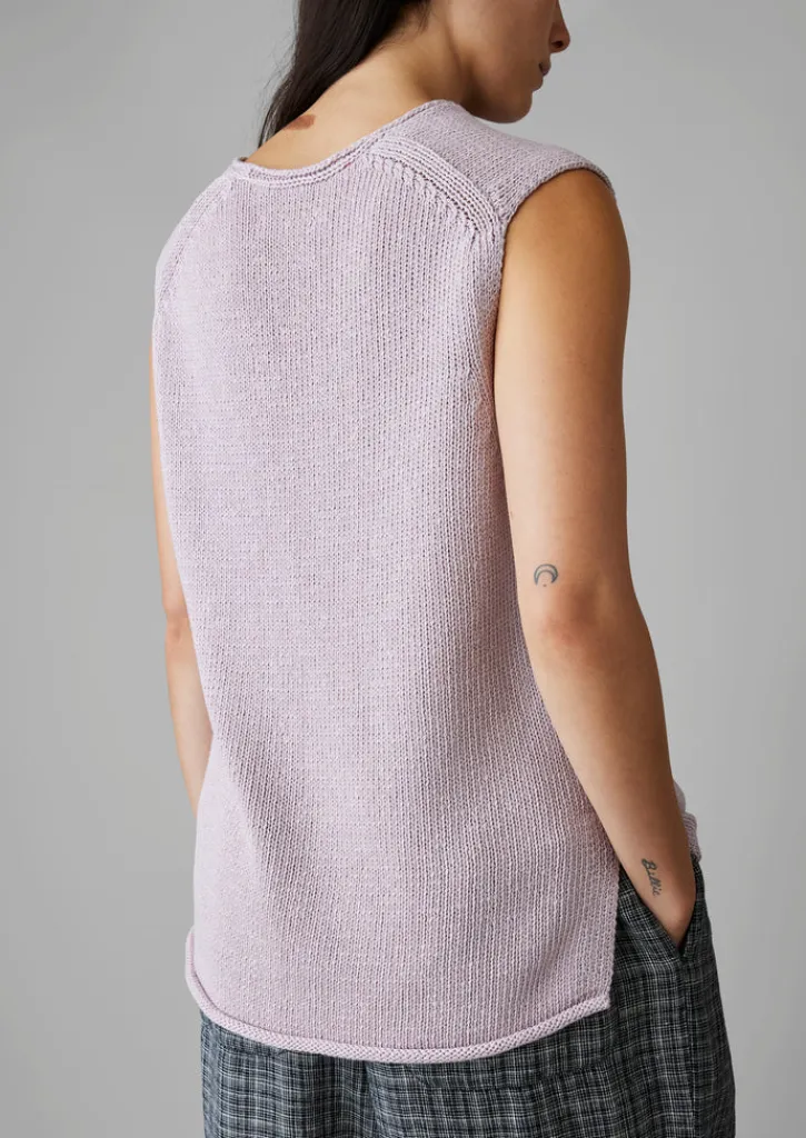 TOAST V-Neck Linen Cotton Knitted Tank-Women Linen|Loungewear