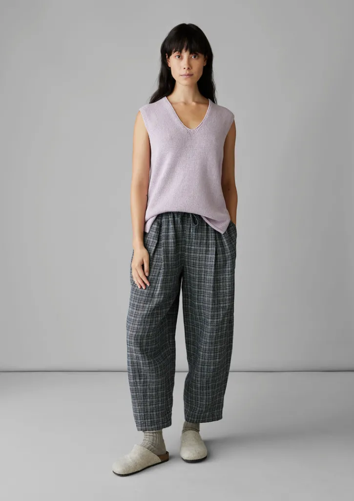 TOAST V-Neck Linen Cotton Knitted Tank-Women Linen|Loungewear