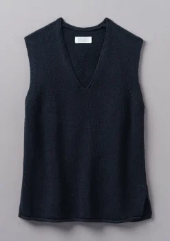 TOAST V-Neck Linen Cotton Knitted Tank-Women Linen|Loungewear
