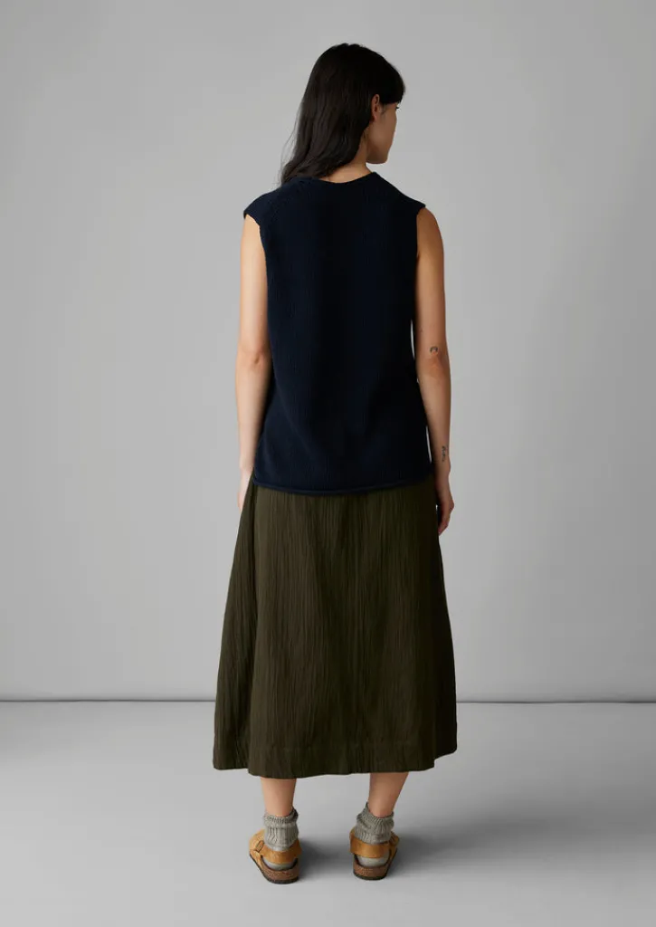 TOAST V-Neck Linen Cotton Knitted Tank-Women Linen|Loungewear