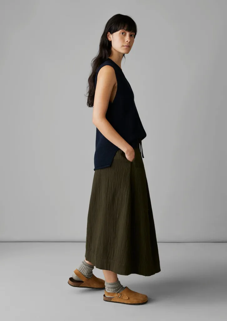 TOAST V-Neck Linen Cotton Knitted Tank-Women Linen|Loungewear