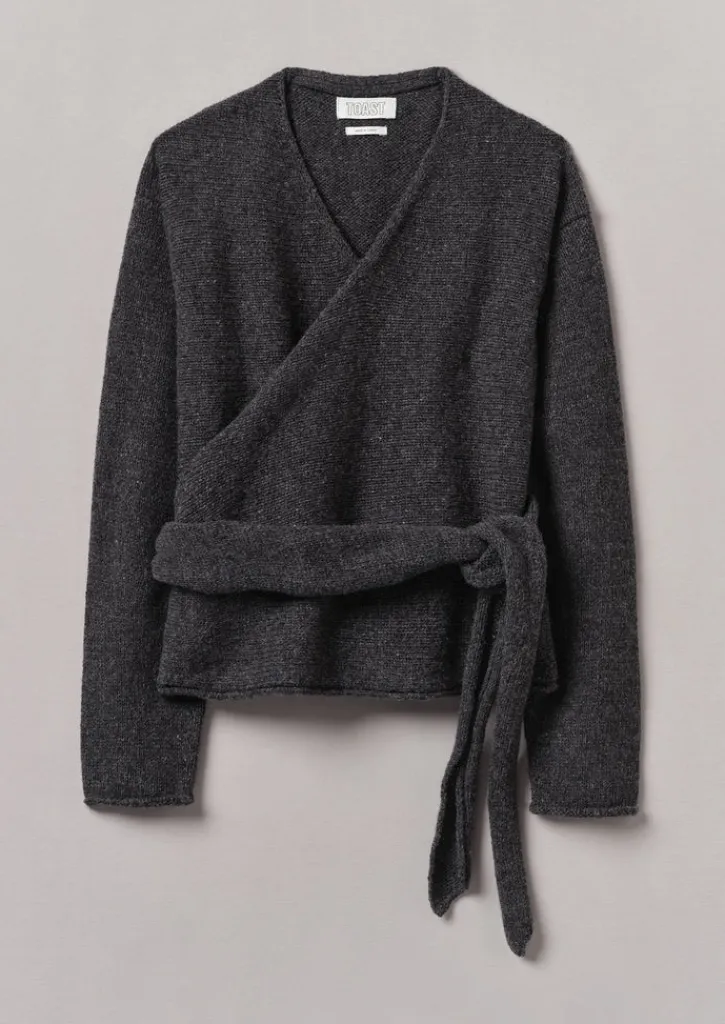 TOAST V-Neck Wool Wrap Cardigan-Women Knitwear