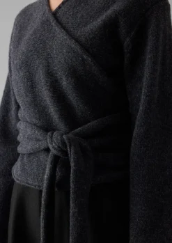 TOAST V-Neck Wool Wrap Cardigan-Women Knitwear