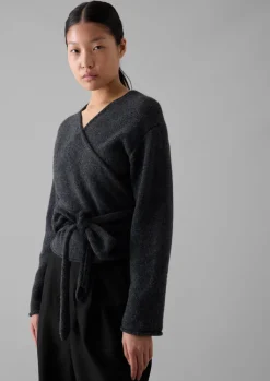 TOAST V-Neck Wool Wrap Cardigan-Women Knitwear