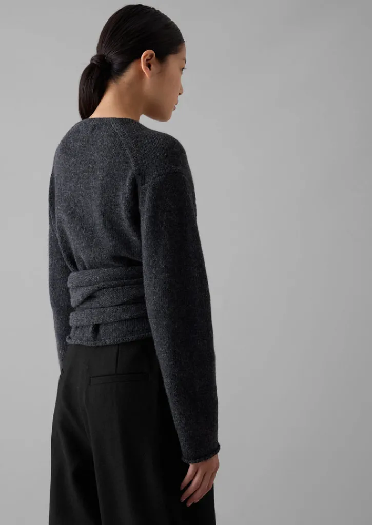 TOAST V-Neck Wool Wrap Cardigan-Women Knitwear